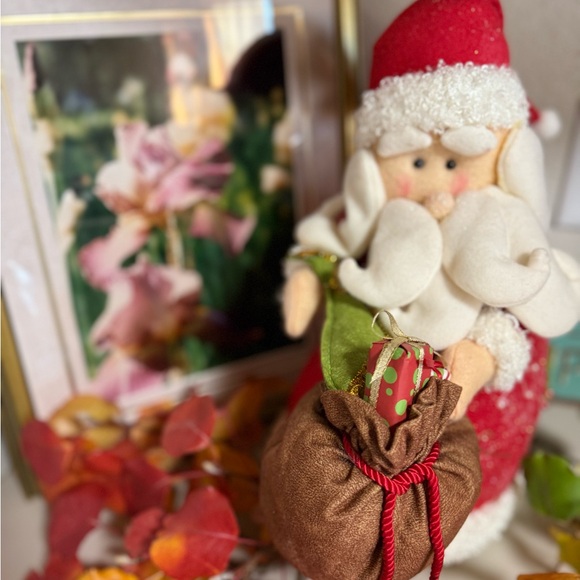 Jolly Santa Claus Decoration with Brown Gift Bag - Picture 7 of 16